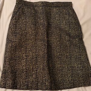Black and gold vintage pencil skirt